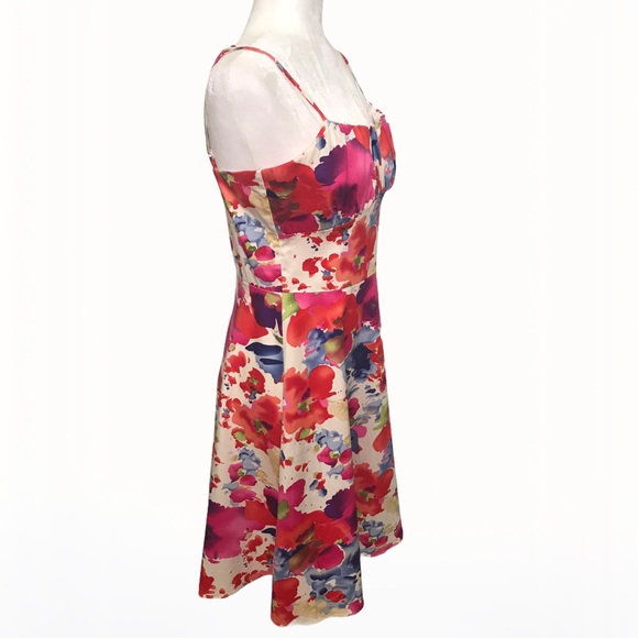 Alyn Paige 97% Cotton Floral Print Dress - 9/10 - Picture 12 of 16